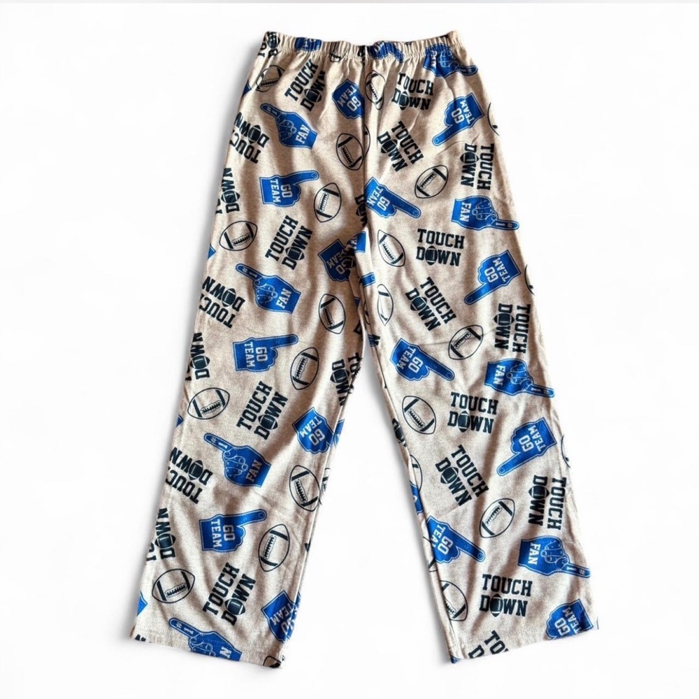 Up-Late Boys Football Fleece Pajama Pants XL (14/16) NWOT